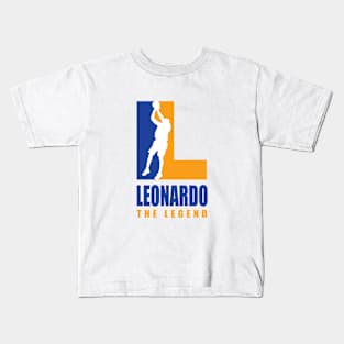 Leonardo Custom Player Basketball Your Name The Legend T-Shirt Kids T-Shirt